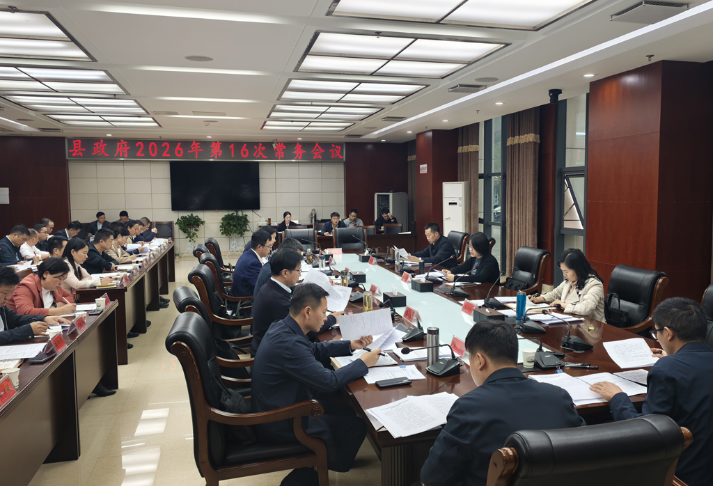张晓丹主持召开县政府2026年第16次常务会议